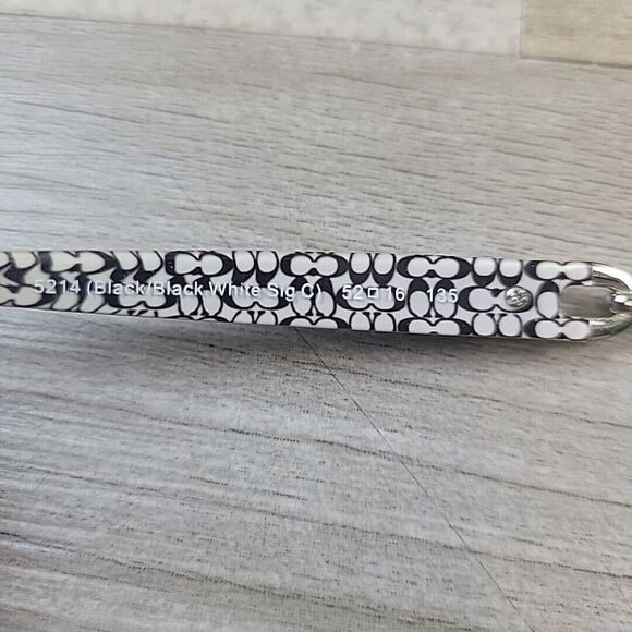 Coach HC 6052 5214 Fannie Black White Sig C‎ Eyeglasses FRAMES ONLY 52-16-135 - Picture 6 of 12